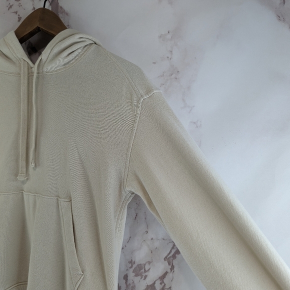 Everlane Hoodie Womens Sandstone Lightweight French Terry Pullover Sweatshirt - Picture 10 of 12